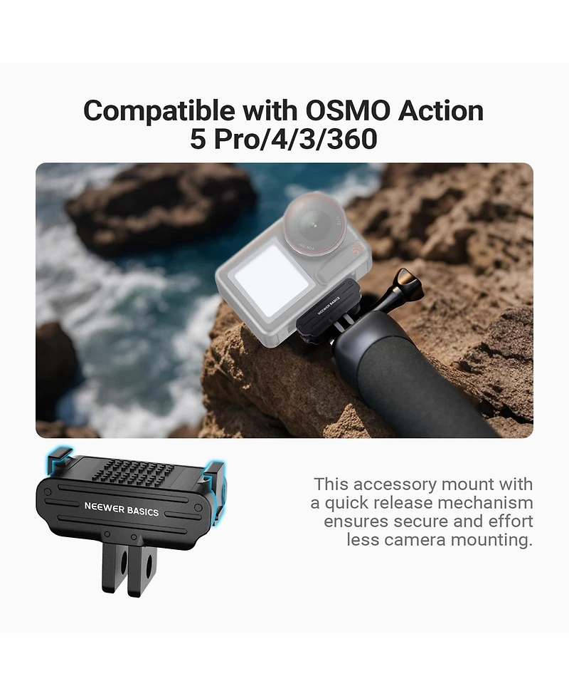 Neewer DP04 Camera Mounting Accessory for select Dji Osmo Action models