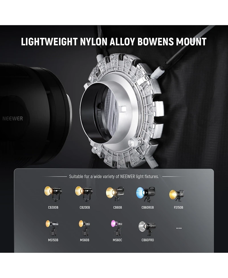 Neewer NS16S Softbox with 24inchfor Godox Aputure 120d Video Lights Q4 Studio Flash