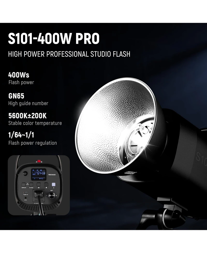 Neewer S101-400W Softbox with 800Ws, 400W, 150W for Qpro