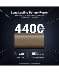 Neewer Np-F750 Led Video Light with 4400mAh, Usb C for select Sony Np-f-series devices
