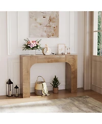 homfan 47 Inch Slim Farmhouse Console Table, Narrow Wooden Entryway Table, Space-Saving Hallway Furniture, Ideal Behind Sofa or in Foyer