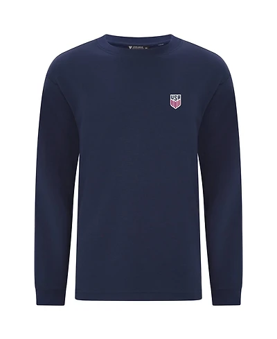 LevelWear Men's Navy Usmnt Luxe Signature Long Sleeve T-Shirt