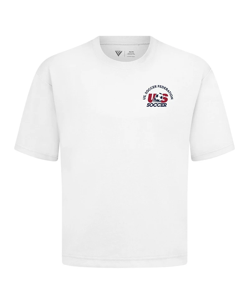 LevelWear Men's White Usmnt Luxe Signature Knit Transit T-Shirt