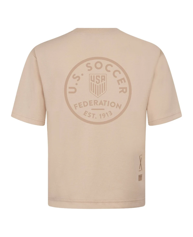 LevelWear Men's Khaki Usmnt Luxe Signature Knit Transit Tonal T-Shirt