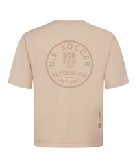 LevelWear Men's Khaki Usmnt Luxe Signature Knit Transit Tonal T-Shirt