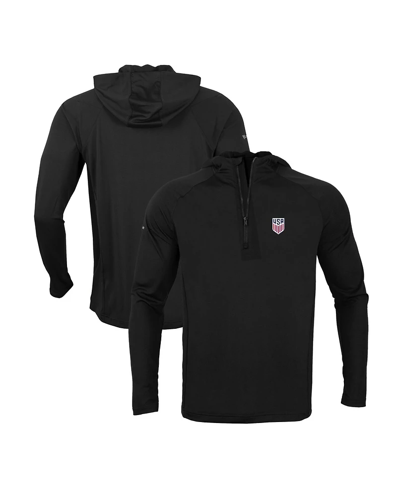 LevelWear Men's Black Usmnt Zander Quarter-Zip Pullover Hoodie
