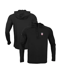 LevelWear Men's Black Usmnt Zander Quarter-Zip Pullover Hoodie