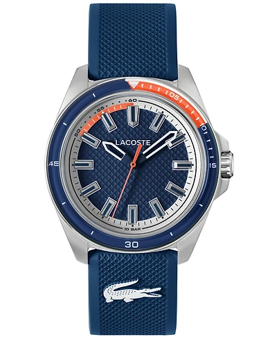Lacoste Men's Quartz Capbreton Navy Silicone Strap Watch 43mm