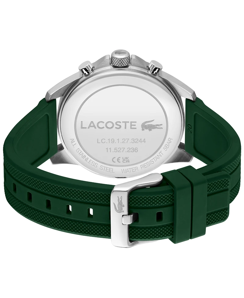 Lacoste Men's Quartz Arthor Green Silicone Strap Watch 43mm