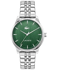Lacoste Men's Quartz Gift Set Silver-Tone Stainless Steel Bracelet Watch 42mm