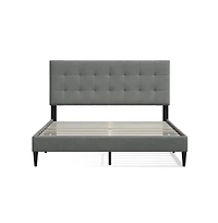 Glenwillow Home Upholstered Complete Bed Queen Stone