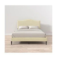 Glenwillow Home Leighford Queen Platform Bed Light Gray