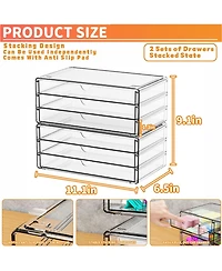Xdovet Stackable Desk Organizer Drawers Office Supplies