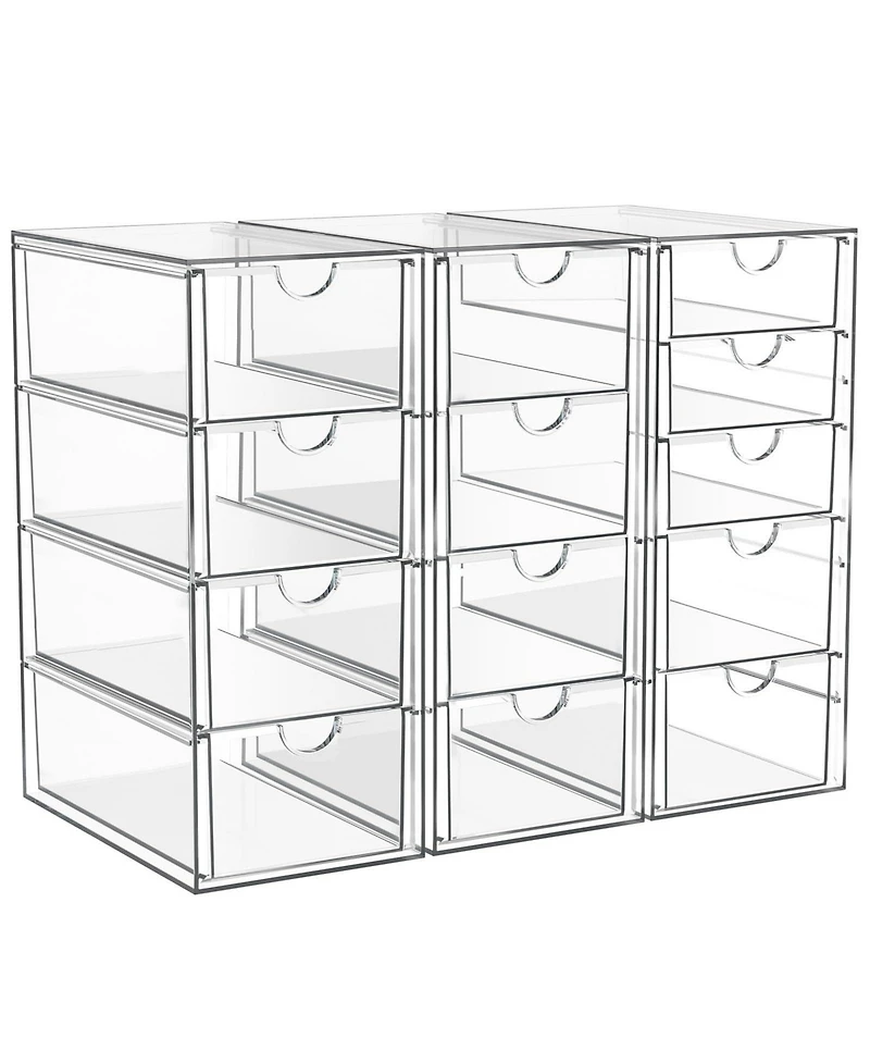 Xdovet Makeup Organizer 13 Drawers Bathroom Desk Storage 3 Pack