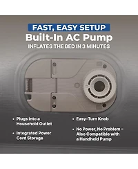 Sealy Tritech Twin Sized 20 Air Mattress Bed 2 Person Built-In Ac Pump and Bag