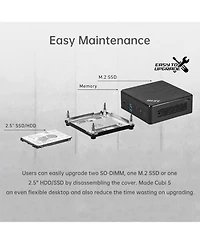 Msi Cubi 5 Mini Desktop Intel Core i3 32GB Ram Intel Uhd Graphics 1TB Ssd Storage Windows 11 Pro