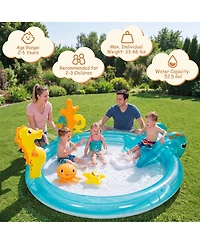 Aofar Inflatable Pool Water Sprayer Slide Swim Center Playyard