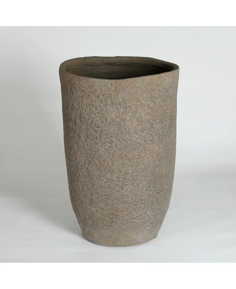 Asagikoiai Set of 2 Tall Outdoor Decorative Planter Pots with Drainage Holes