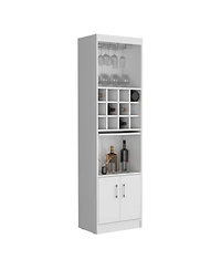 Flynama Freestanding 5 Tier Bar Cabinet Wine Liquor Storage 12 Bottle Cubbies 5 Shelves