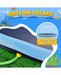 Aofar 87" Splash Pad Sprinkler Pool Dogs Kids Outdoor Summer
