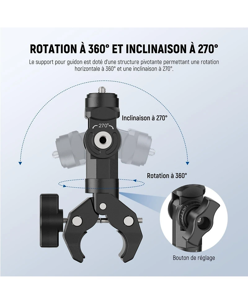 Neewer CA161 Camera Mounting Accessory for select GoPro, Dji and Insta360 action cameras