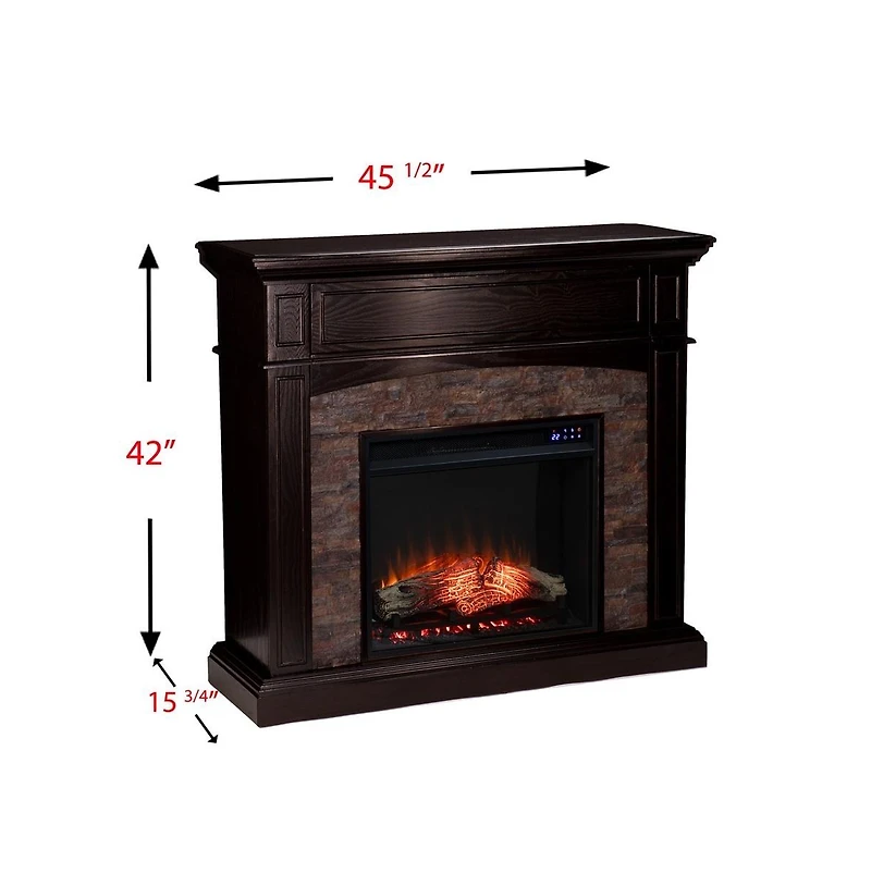 Augusta Home Grantham Convertible Touch Screen Electric Fireplace