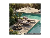 Lucky One 4 Piece Patio Umbrella Base 140 lbs Fillable with U Locking Pins Stand