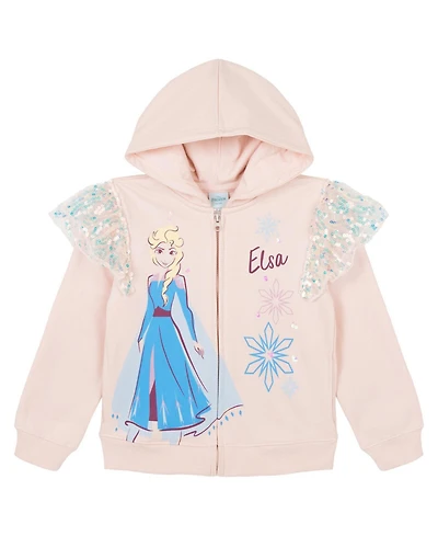 Frozen Toddler Girls Bambi Queen Elsa Zip-Up Hooded Sweatshirt