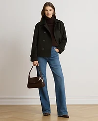 Lauren Ralph Women's Short Double Breasted Wool Coat