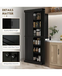 Homcom 72" Kitchen Pantry Storage Cabinet with 4