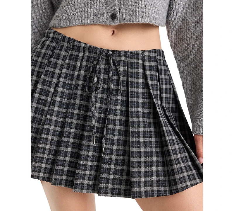 Good American Women's Pleated Pull-On Skirt