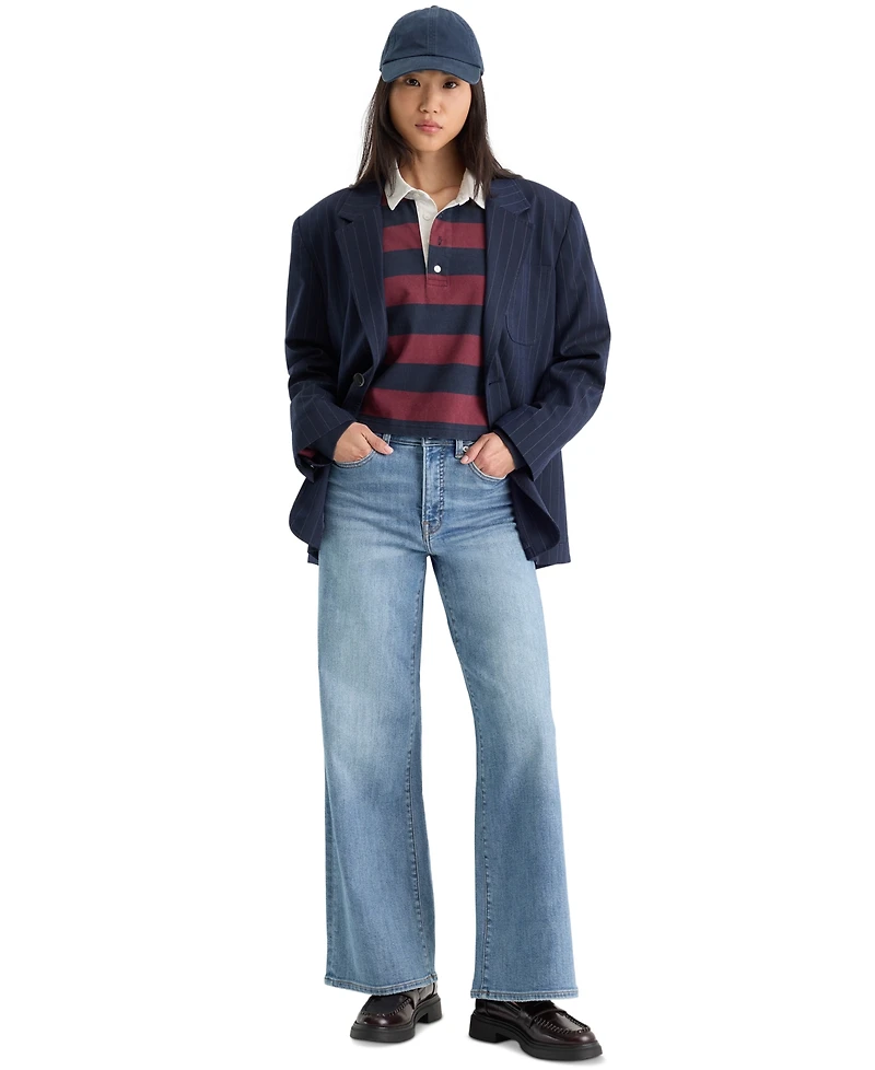 Good American Women's High-Rise Palazzo Ankle Jeans