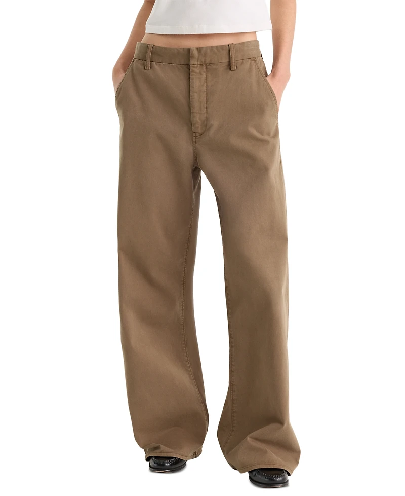 Good American Women's Low Slung Slouchy Straight-Leg Baggy Trouser