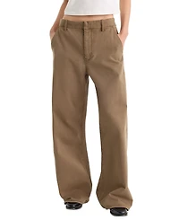 Good American Women's Low Slung Slouchy Straight-Leg Baggy Trouser