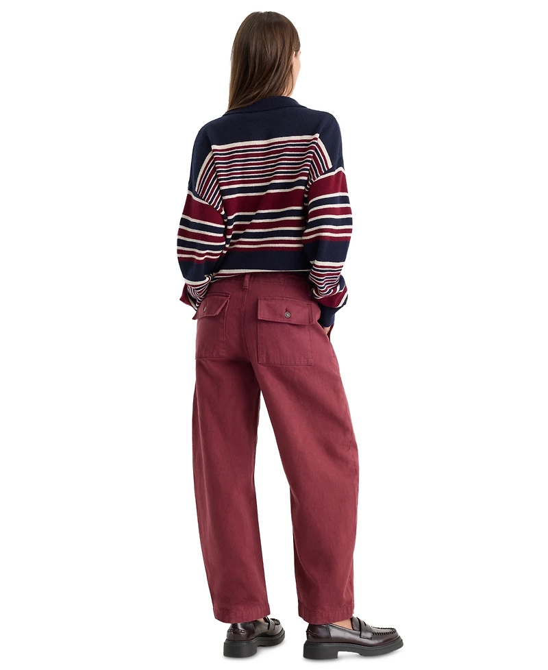 Good American Women's Vintage Mid-Rise Barrel Ankle Jeans
