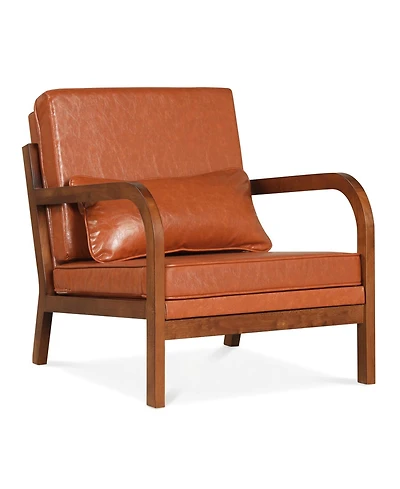 Slickblue Modern Accent Chair Upholstered Armchair for Living Room Bedroom
