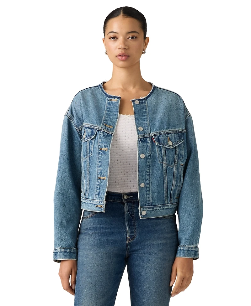 Levi's Women's 90's Collarless Shrunken Trucker Jacket