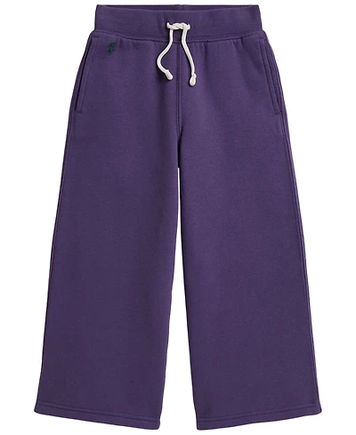 Polo Ralph Lauren Girls' 2T-6X Fleece Wide-Leg Sweatpants
