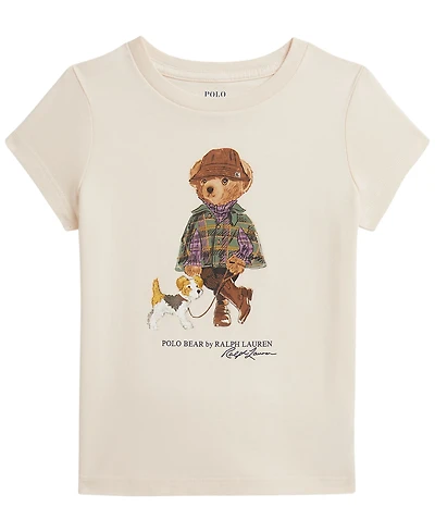 Polo Ralph Lauren Girls' 2T-6X Bear Short-Sleeve T-Shirt