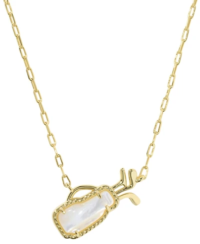 Kendra Scott 14k Gold-Plated Imitation Pearl Golf Short Pendant Necklace