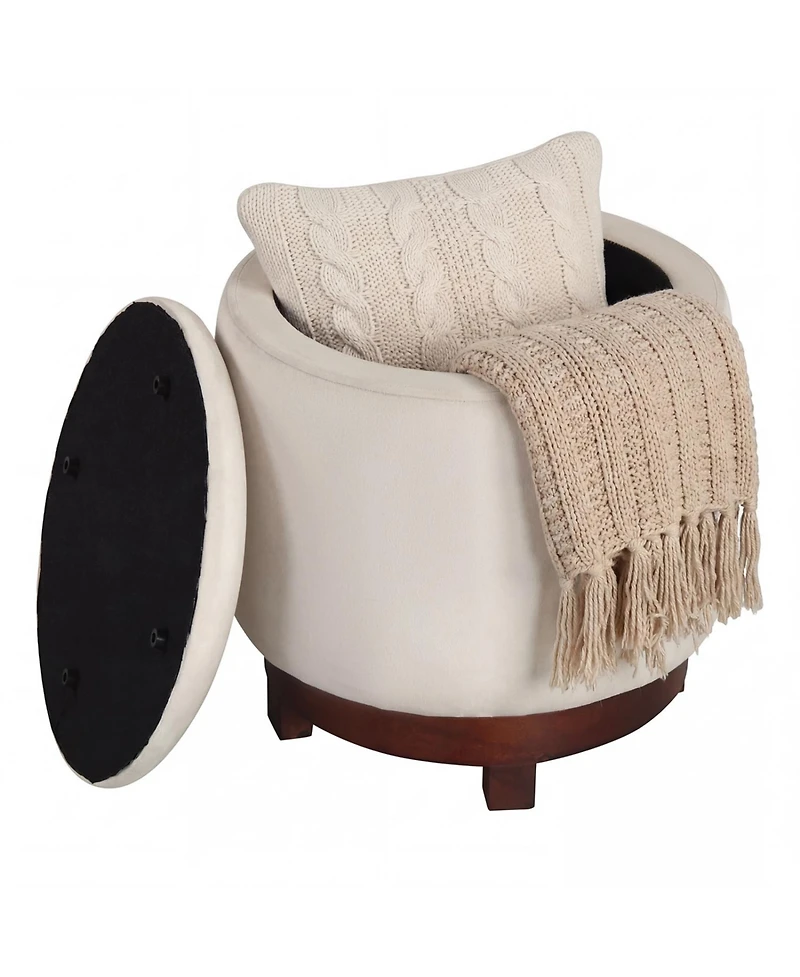 Slickblue Living Room Ottoman Foot Rest with 360degree(s) Swivel and Storage Compartment