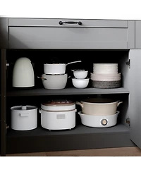 Homsee 63-Inch Storage Cabinet with Drawers - Separated Upper and Lower Cabinet Combo | Premium Engineered Wood with Soft-Close Hinges