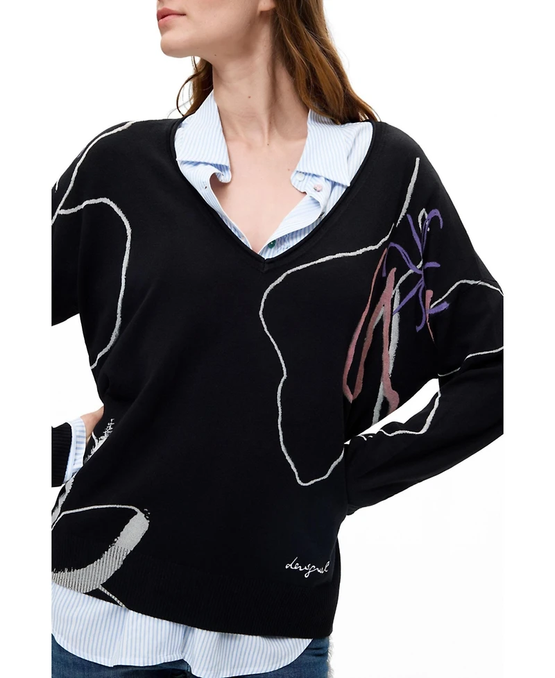 Desigual Women's Thin printed sweater