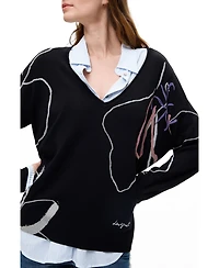 Desigual Women's Thin printed sweater
