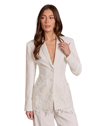 Coast Women's Longline Floral Embroidered Blazer