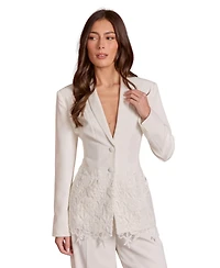 Coast Women's Longline Floral Embroidered Blazer