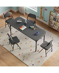 gaomon 5-Piece Kids Folding Table and Chairs Set - Activity & Dining Furniture for Boys Girls, Ideal Daycare or Playroom
