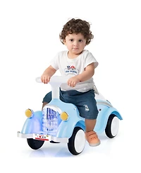 Gymax Kids Ride on Push Car with Steering Wheel Horn and Light Under Seat Storage