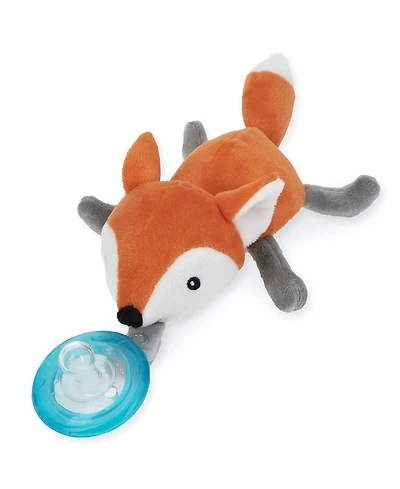 Nuby Calming Natural Flex Snuggleez Pacifier with Plush Animal, Fox