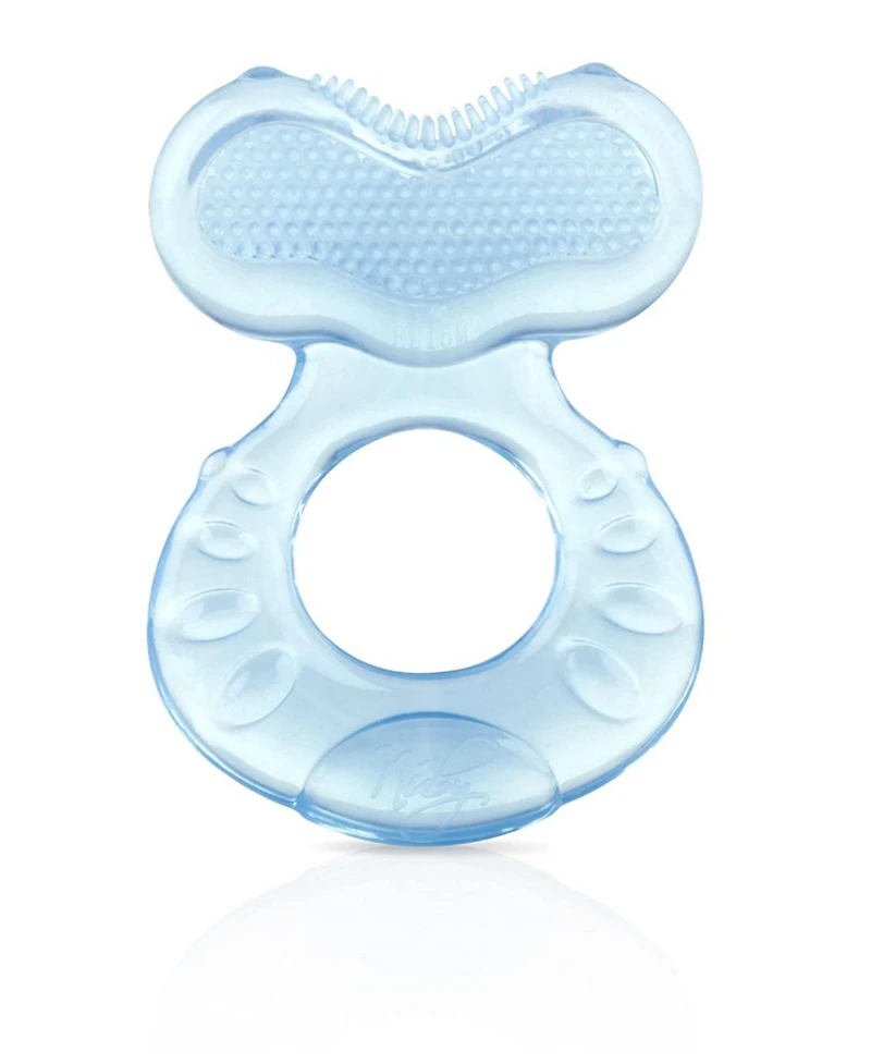 Nuby Silicone Teether with Bristles, Includes Hygienic Case